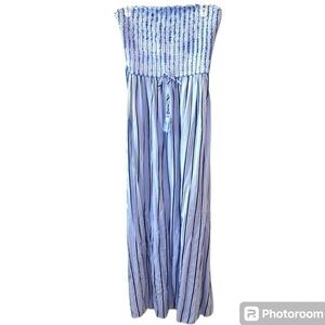 Xhilaration Strapless Maxi Dress Medium M Navy Blue